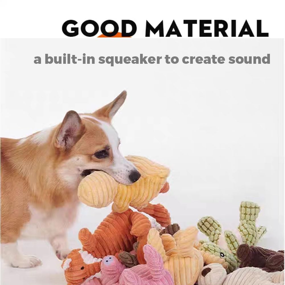 Vifine 5 Pack Tough Dog Toys Stuffed Squeaky Dog Toys Assortment Value Bundle Dog Squeaky Toys Assortment Puppy Pet Mutt Dog Toy
