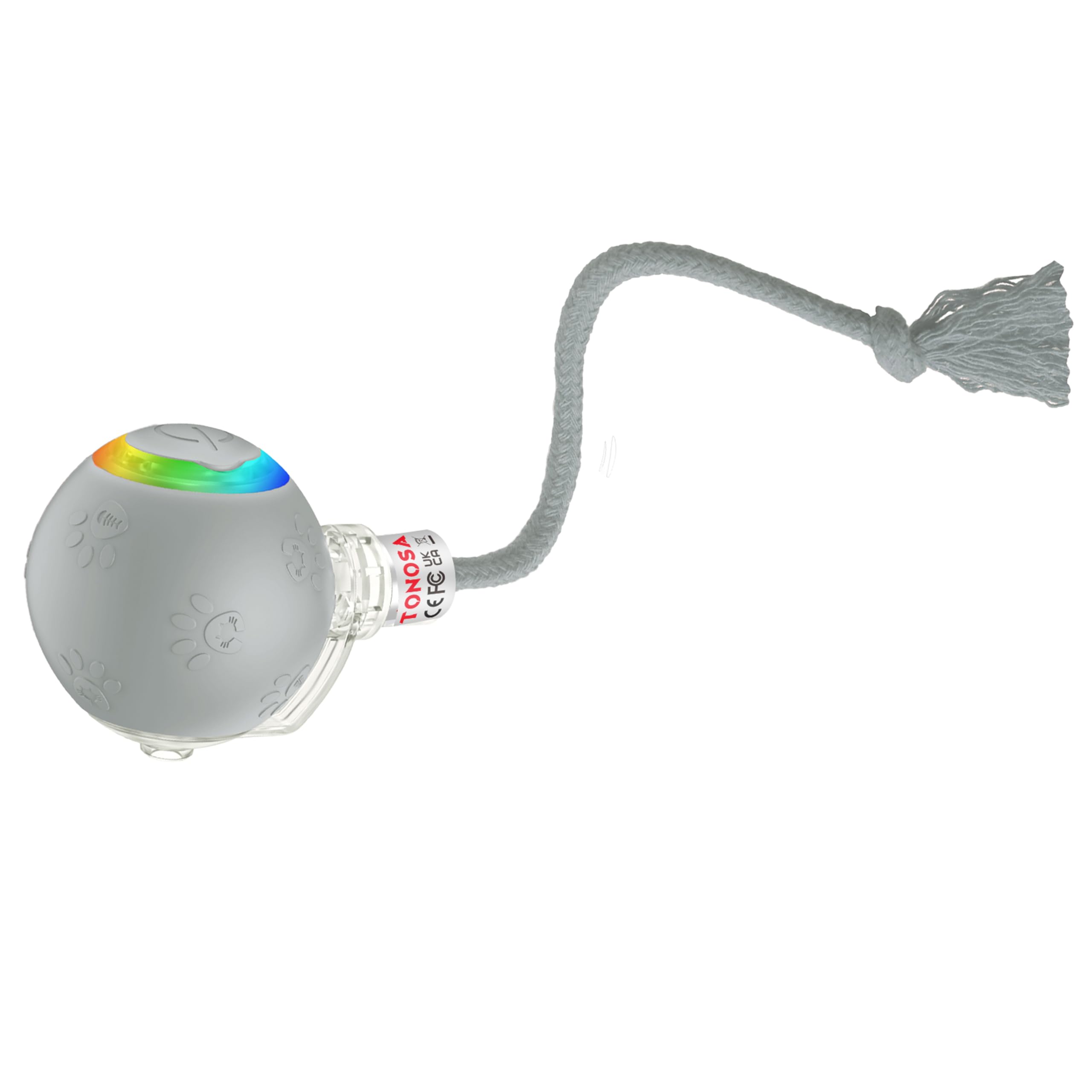 Tonosa Interactive Cat Toy - Automatic Led Light Ball, Rechargeable & Durable - Keeps Cats Active & Engaged - Ideal For Kittens 