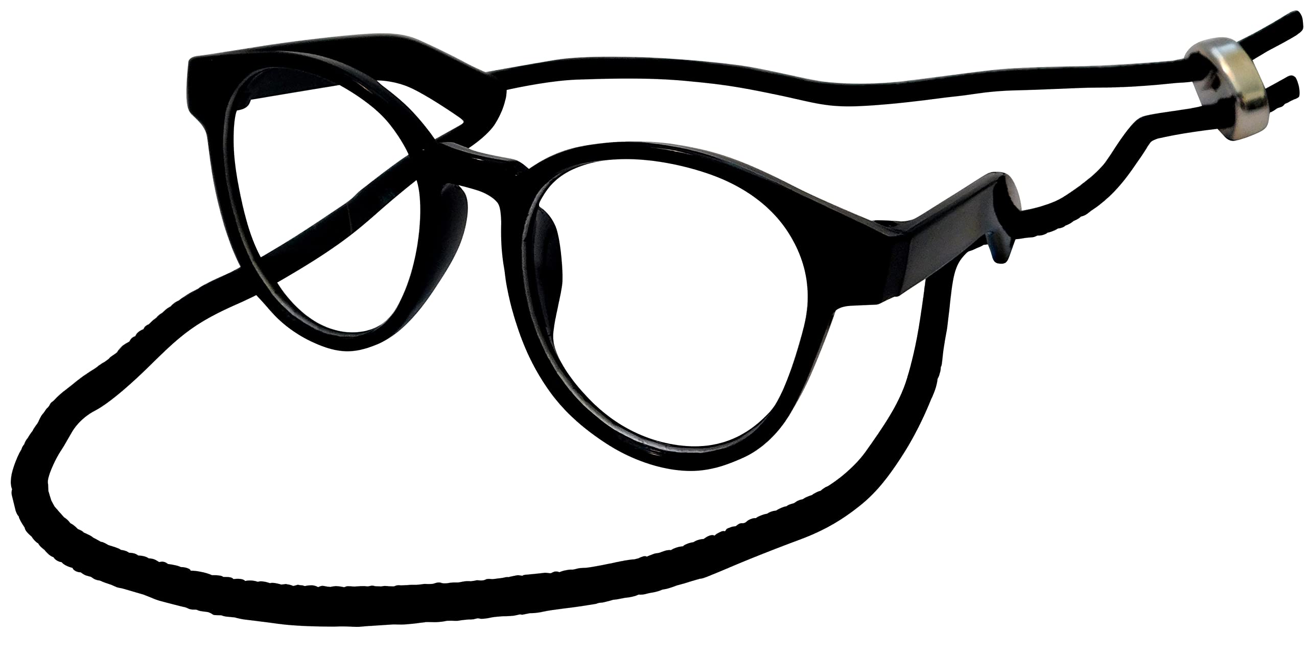 G015 Dog Cat Pet Round Costume Glasses For Small Breeds Up To 15Lbs (Panto Black-Clear Lens)
