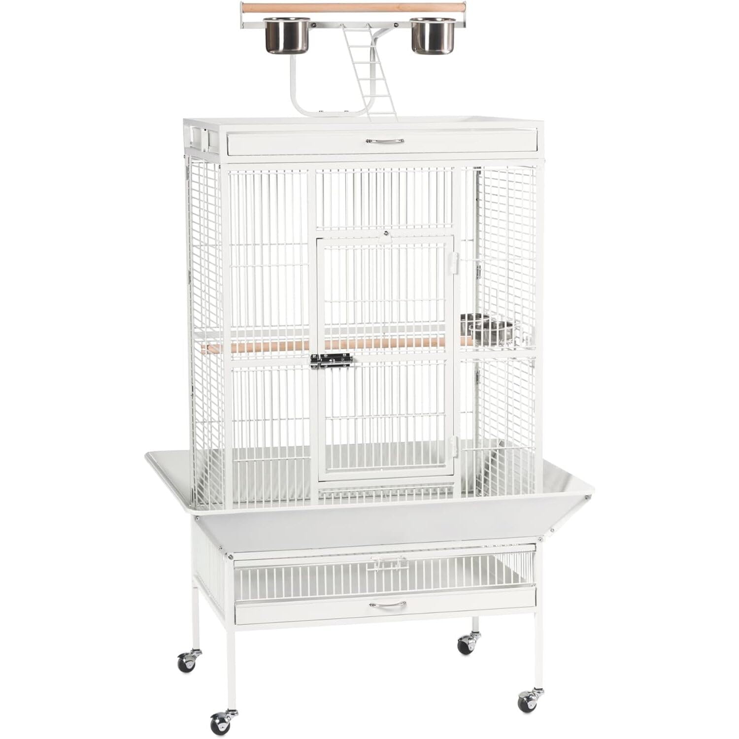 Prevue Hendryx Pet Products Wrought Iron Select Bird Cage 3153C, Chalk White, 30-Inch By 22-Inch By 63-Inch