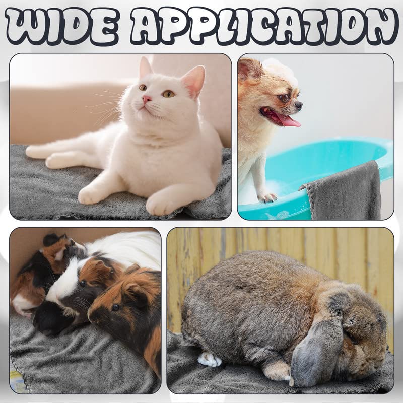 Newwiee 24 Pcs Guinea Pigs Blankets Bunk Pet Microfiber Coral Fleece Cage Liners Absorbent Guinea Pig Bedding Accessories Small