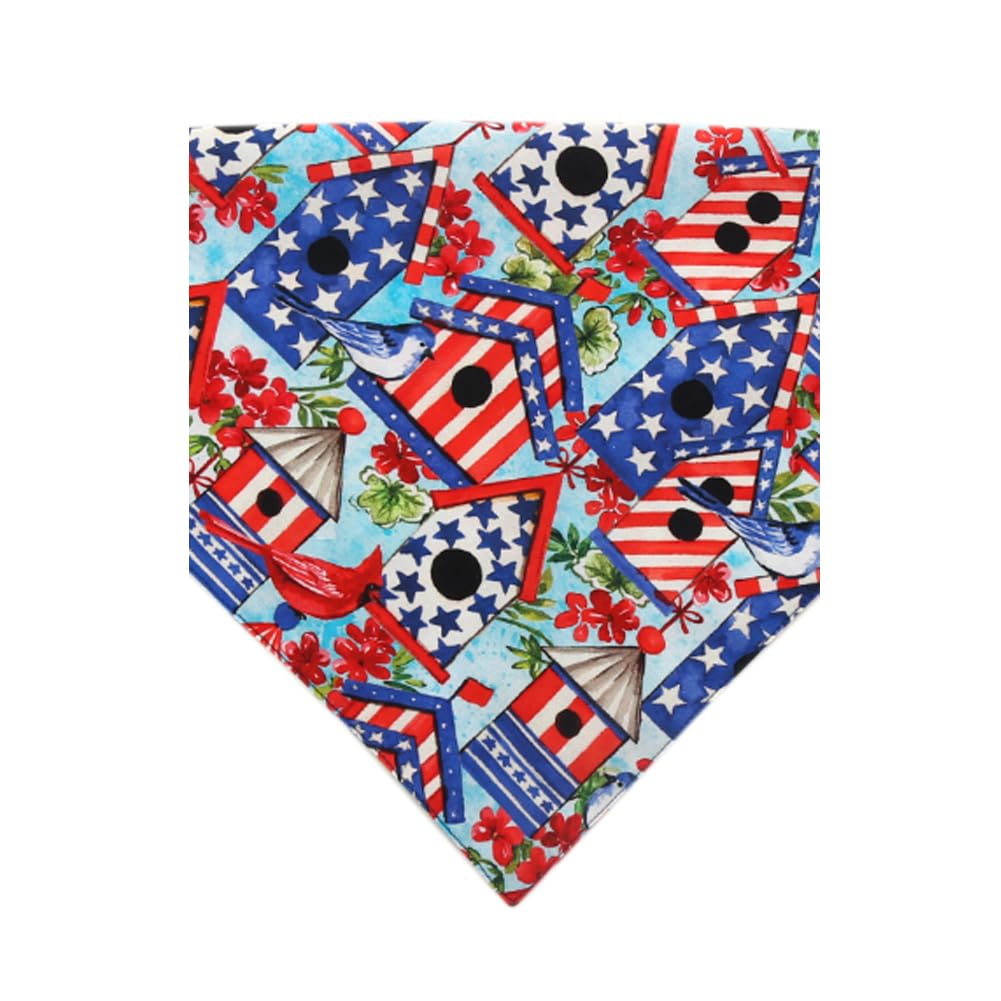 American Flag Dog Bandana 7Th Of July Pet Clothes Patriotic Reversible Triangle Bibs Scarf Accessories For Cats Animals