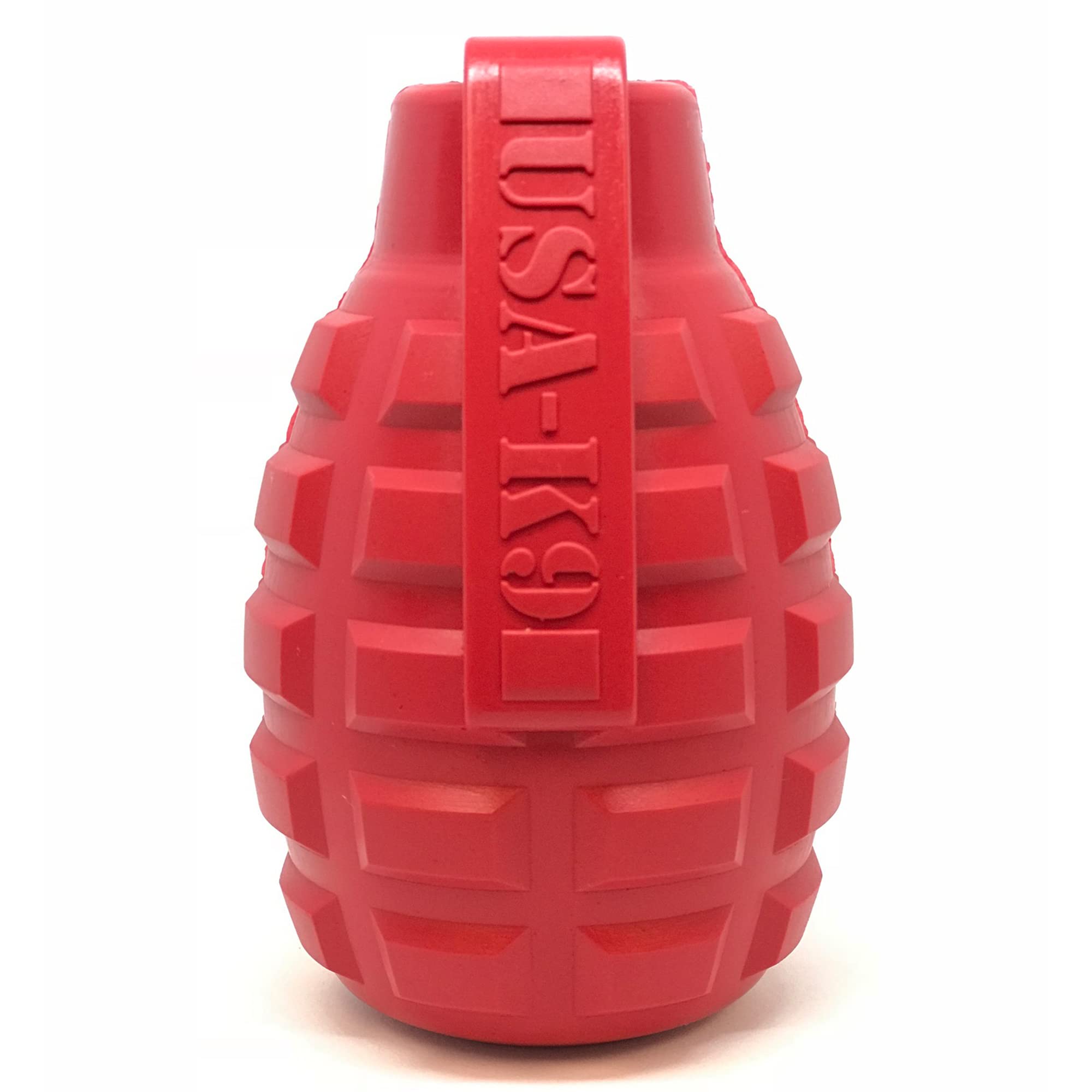 SodaPup USA-K9 Grenade - Durable Dog Treat Dispenser and Chew Toy Made in USA from Non-Toxic, Pet Safe, Food Safe Natural Rubber