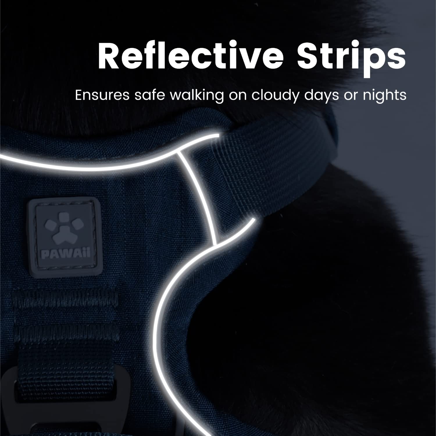 Pawaii Dog Harness For Small Dogs, Dog Harness With Pet Id Tag, No Choke Dog Harness, Adjustable Soft Padded Pet Vest With Easy Control Handle