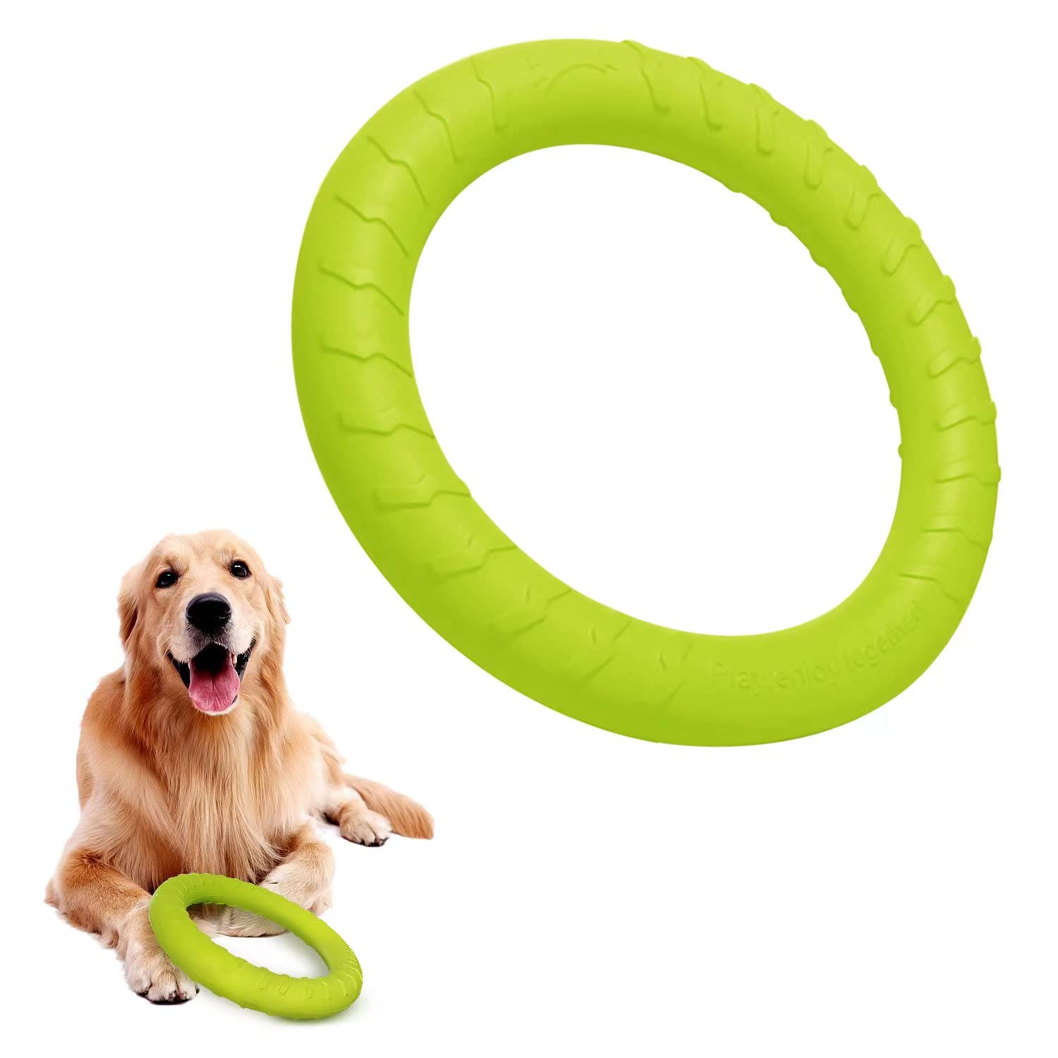 Dlder Large Dog Durable Indestructible Floating Flying Disc Ring Toys For Chewers,Pool Swimming,Throwing,Catching,Grabbing Pitch