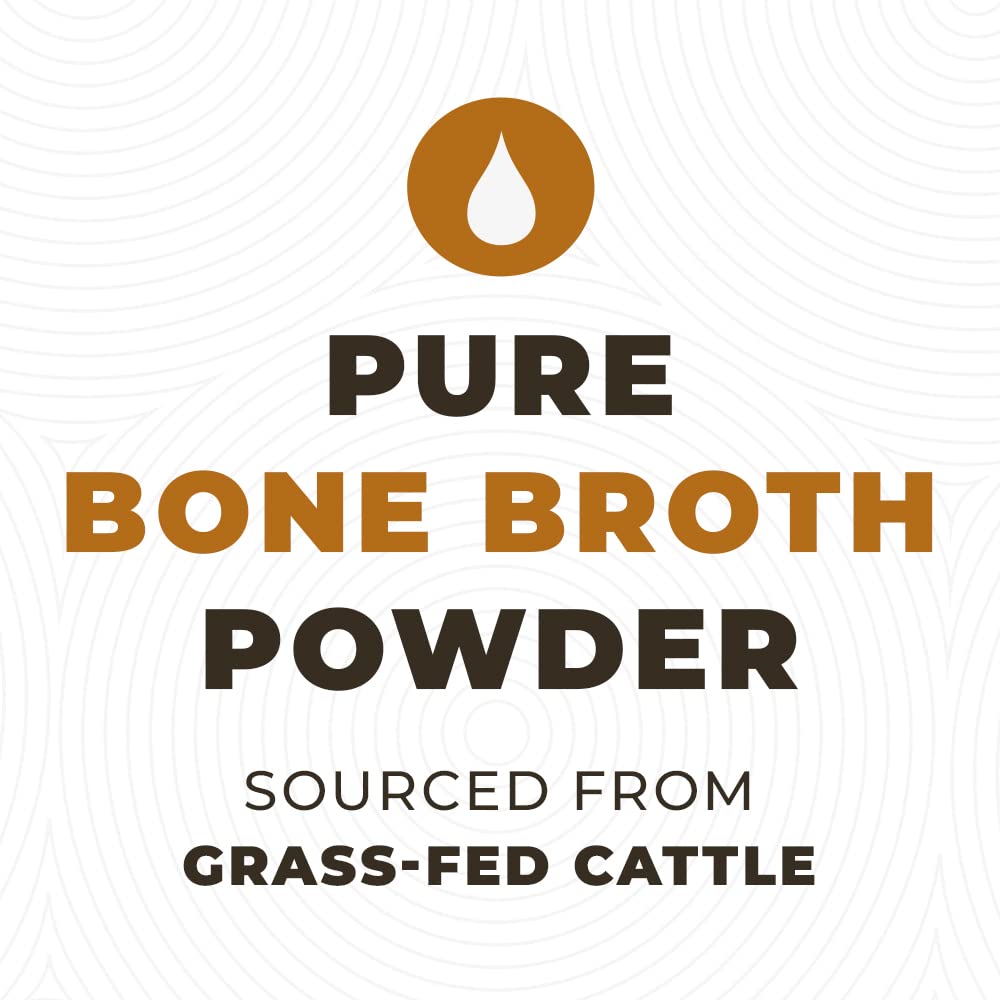 8oz Beef Bone Broth Powder for Dogs and Cats - Human Grade Grass-Fed for Picky Eaters - Supports Joints and Gut Health - Single