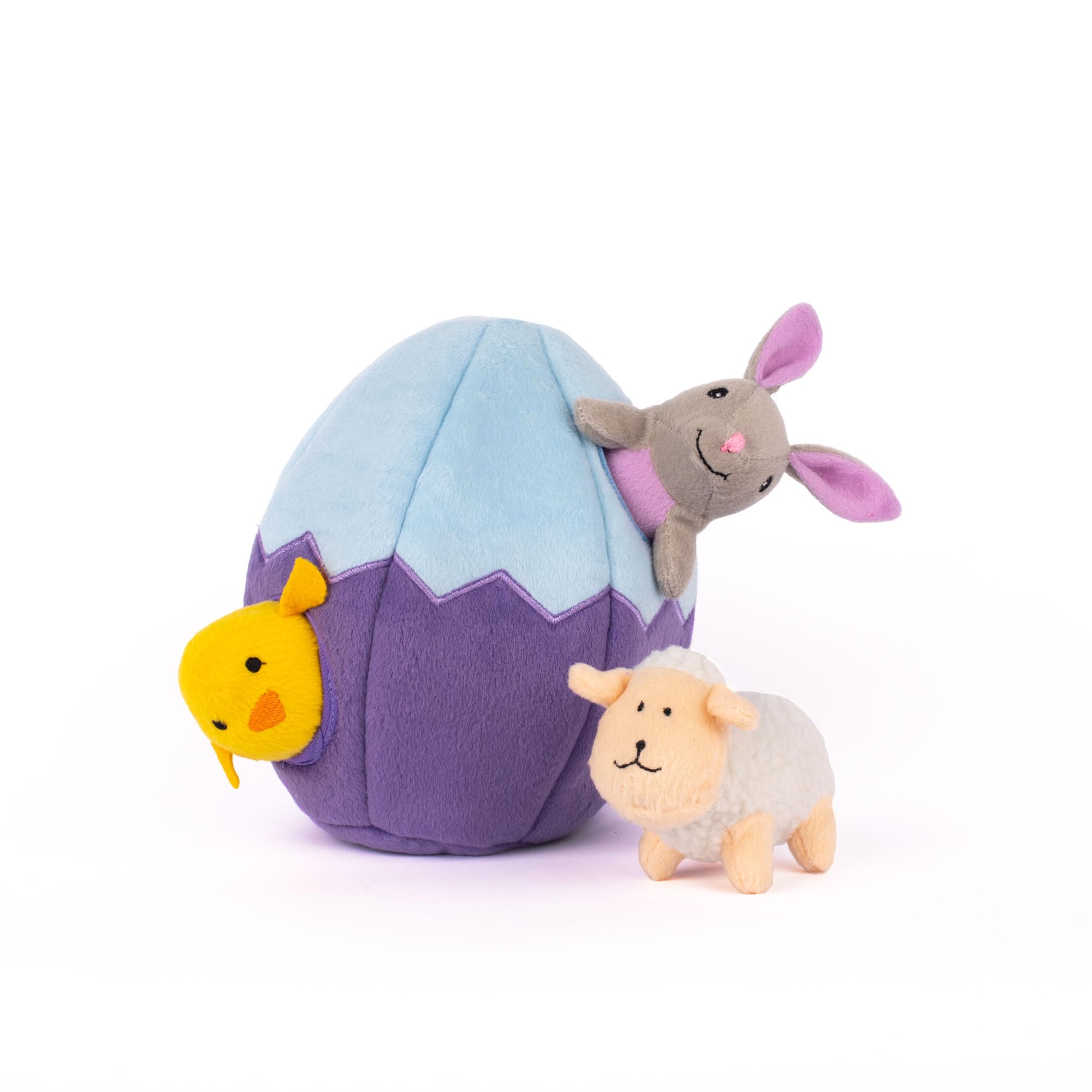 ZippyPaws Burrow- Interactive Dog & Puppy Toy for Boredom, Stimulating Pet Product to Keep them Busy, Hide & Seek Plush Dog Puzz