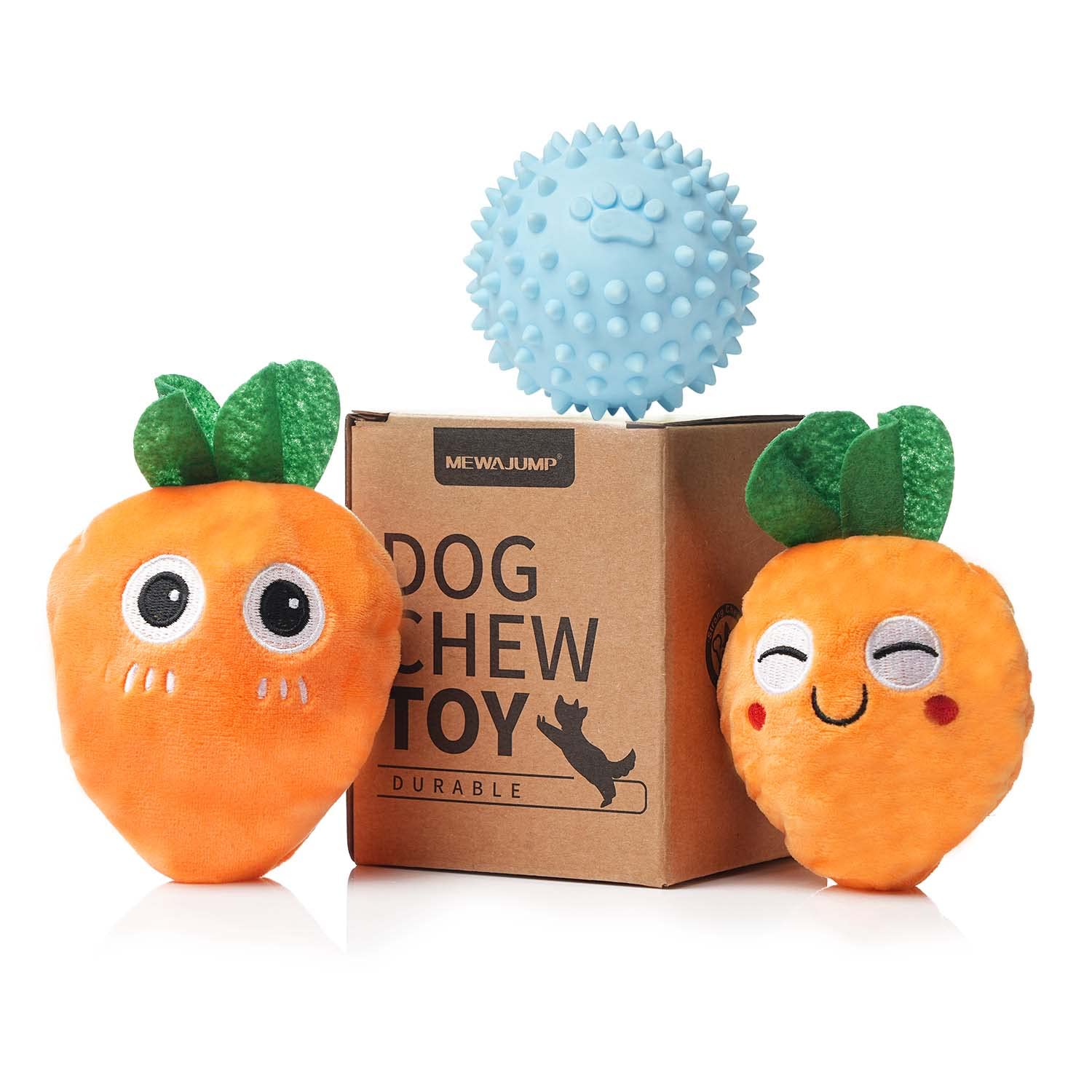 Mewajump Squeaky Easter Dog Toys With Ball, 3-In-1 Plush Cute Dog Toy, Dog Chew Toy With 3 Layers, Dogs Puzzle Pet Toy For Teeth