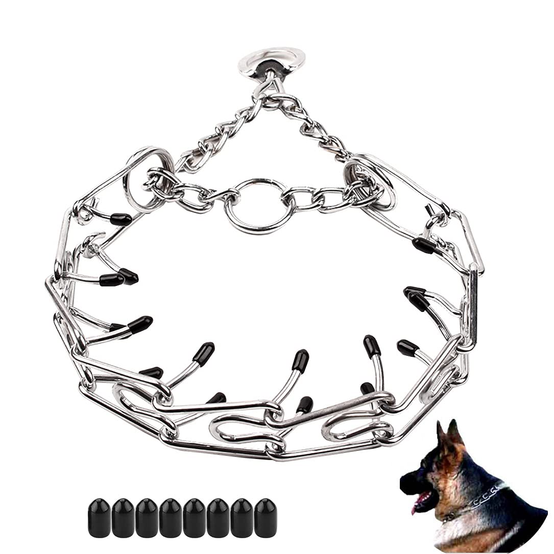 Love Dream Dog Prong Training Collar, Metal Choke Pinch Dog Collar With Comfort Tips, Adjustable Pet Training Collar For Small Medium Large Dogs (Small)