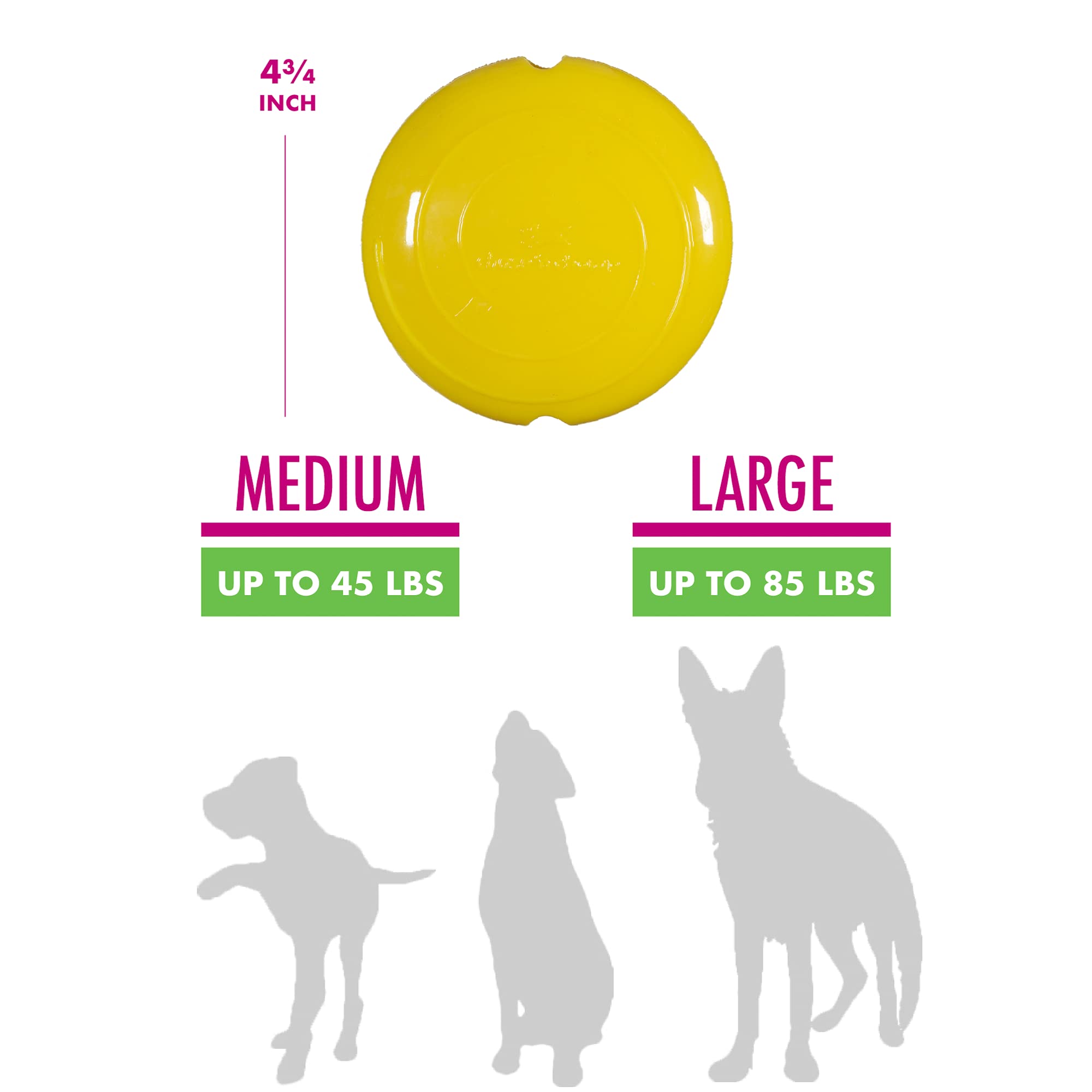 Chase 'n Chomp Field Disc Pet Chew Toy, Assorted, 4.75 inch, Red or Yellow