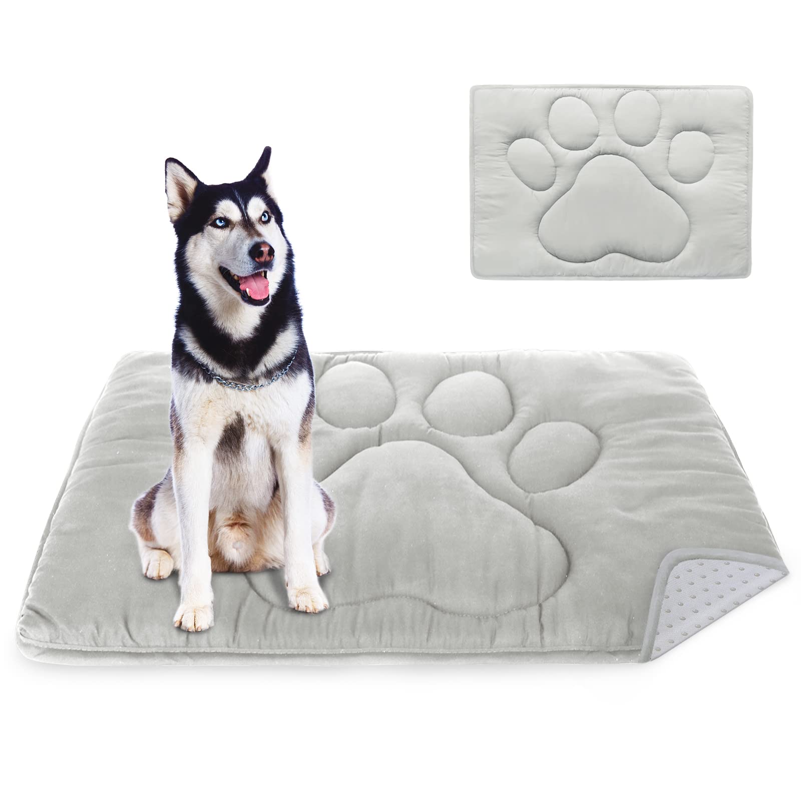 Coldwind Dog Mat For Crate 42 Inch, Soft Crate Mat With Anti-Slip Bottom, Machine Washable Pet Mattress For Pet Sleeping