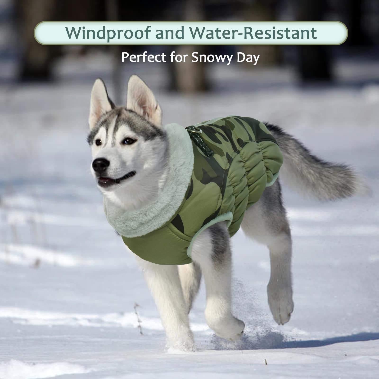 Lelepet Dog Coat,Warm Dog Winter Coat Waterproof Dog Jacket With Harness Dog Padded Vest Windproof Reflective Dog Fleece Jacket Vest Turtleneck Zippered Dog Snow Jacket Xs Dog Coats For Small Dogs