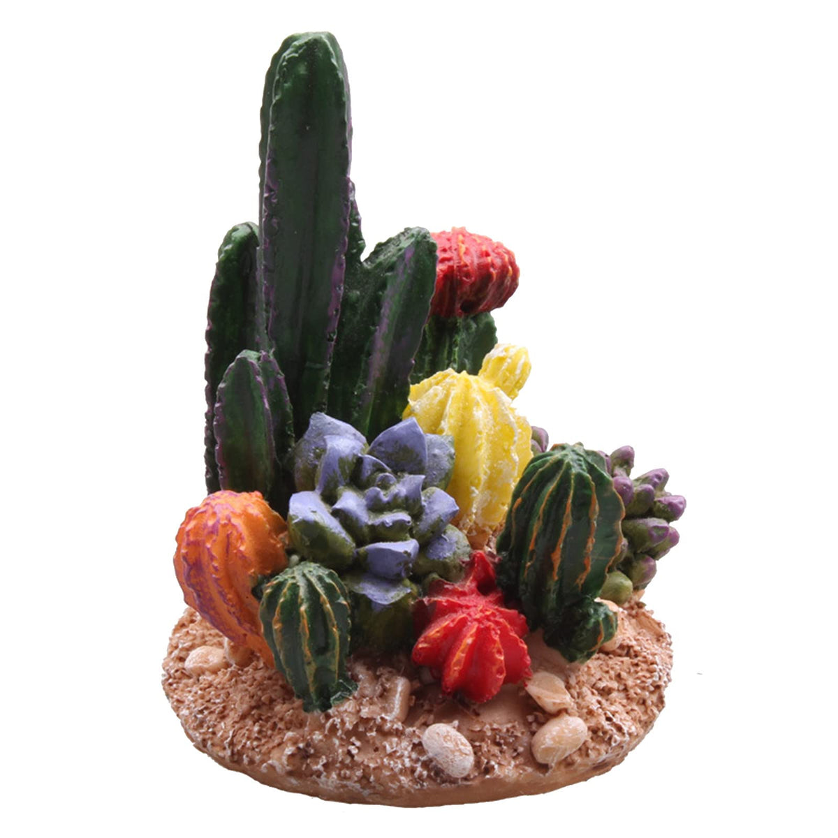 Kocris Casa Succulents Cactus Plant Fish Tank Decorations Desert Oasis Decor Sculpture Collection Reptile Turtle Lizard Spider T