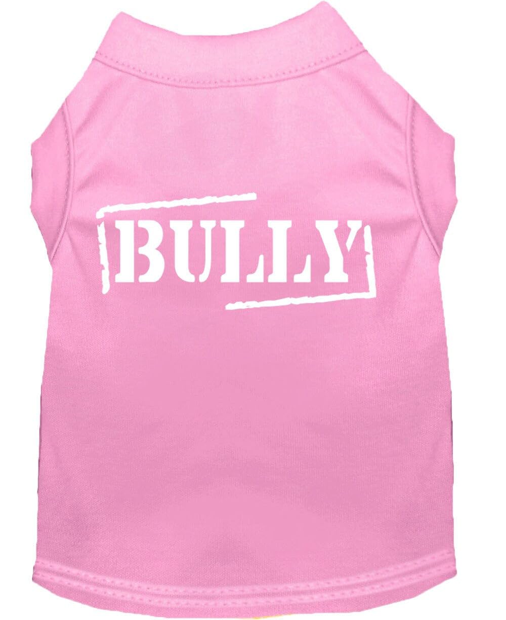 Mirage Pet Products 8-Inch Bully Screen Printed Shirts For Pets X-Small Light Pink