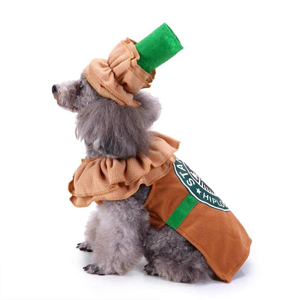 Latte Dog Costume Dog Halloween Costume, Coffee Dog Costumes Halloween Christmas Pet Cat Costume, Pet Costumes For Small Medium Dogs Puppy Dog Cosplay Costume Halloween Party Special Events