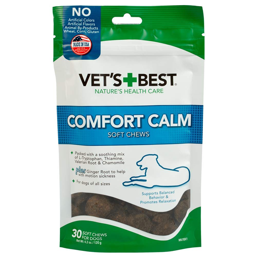 Vets Best Comfort Calm Calming Soft Chews Dog Supplements  Dog Calming Aid Supports Dog Balances Behavior  Promotes Relaxation 