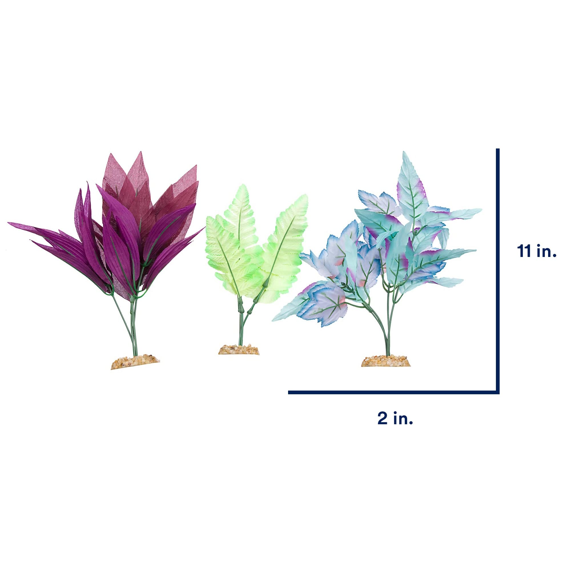 Imagitarium Midground Plant Multi-Pack Silk Aquarium Plants Large