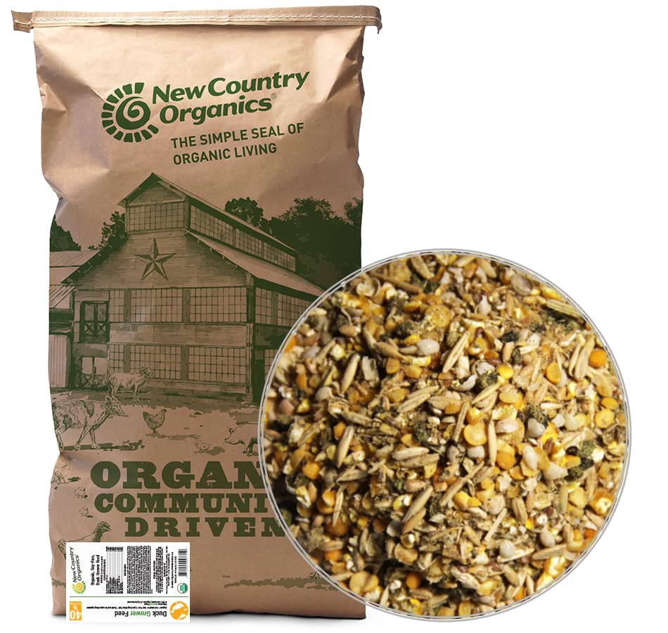 New Country Organics I Organic Duck Grower Feed I 19% Protein I Certified Organic and Soy-Free Duck Food for Healthy Growth | Id