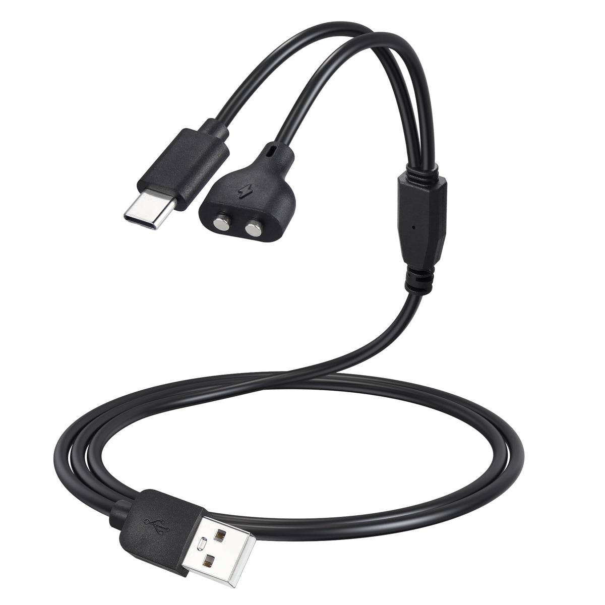 Dog Shock Collar Charger Cord for Jugbow DT-61 Dog Training Collar, 2-in-1 USB C and Magnetic Bark Collar Charging Cable for Dog