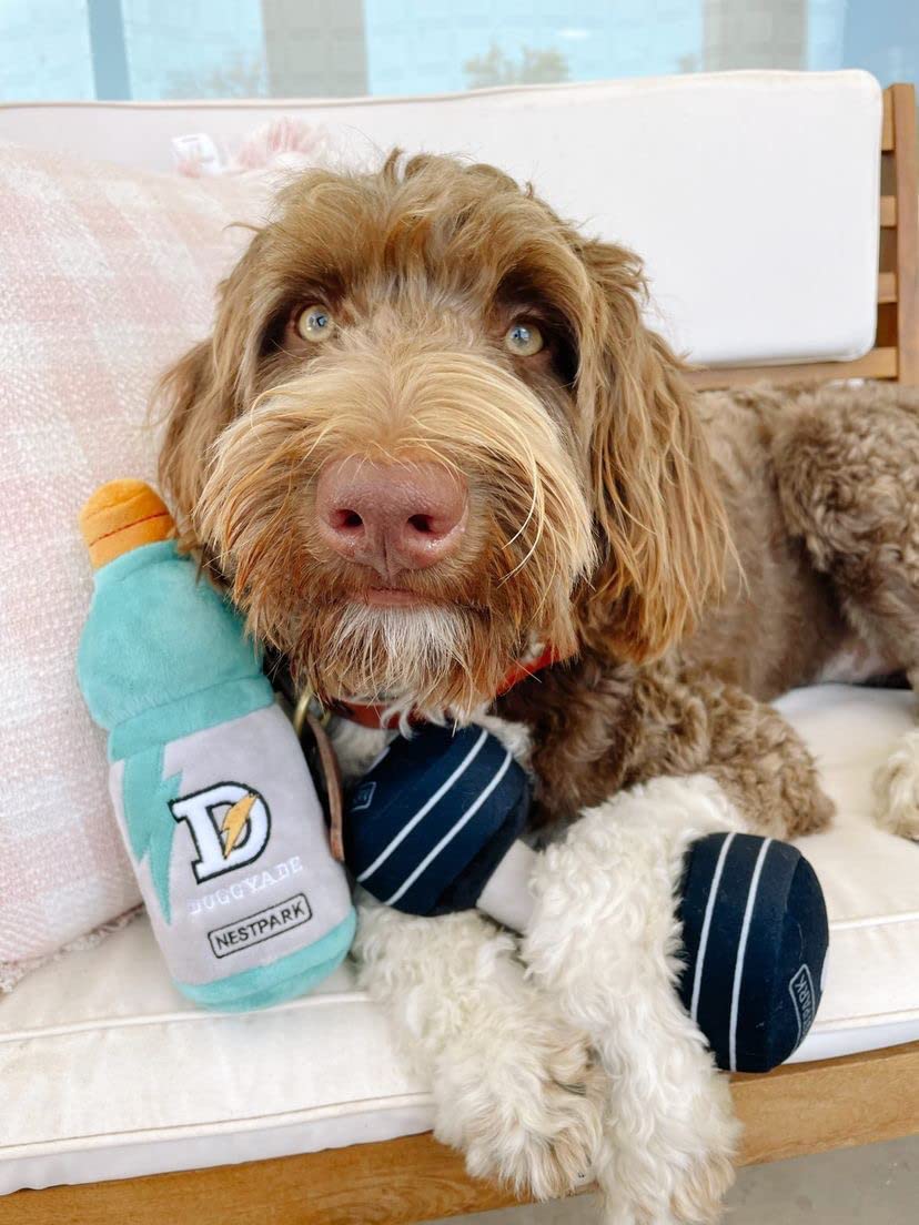 Nestpark Fitness Funny Dog Toys - Doggyade And Doggy Dumbbell Workout Parody Cute Dog Toys - 2 Pack (Workout Pack)