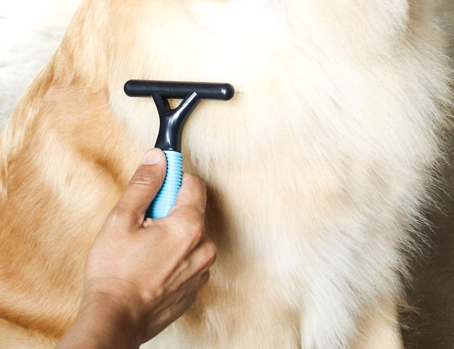 Dskrui Undercoat Rake For Dogs, Designed For Breeds With Medium To Long Undercoats,Long & Short Stainless Steel Teeth, Safe Dematting Comb For Easy Mats & Tangles Removing