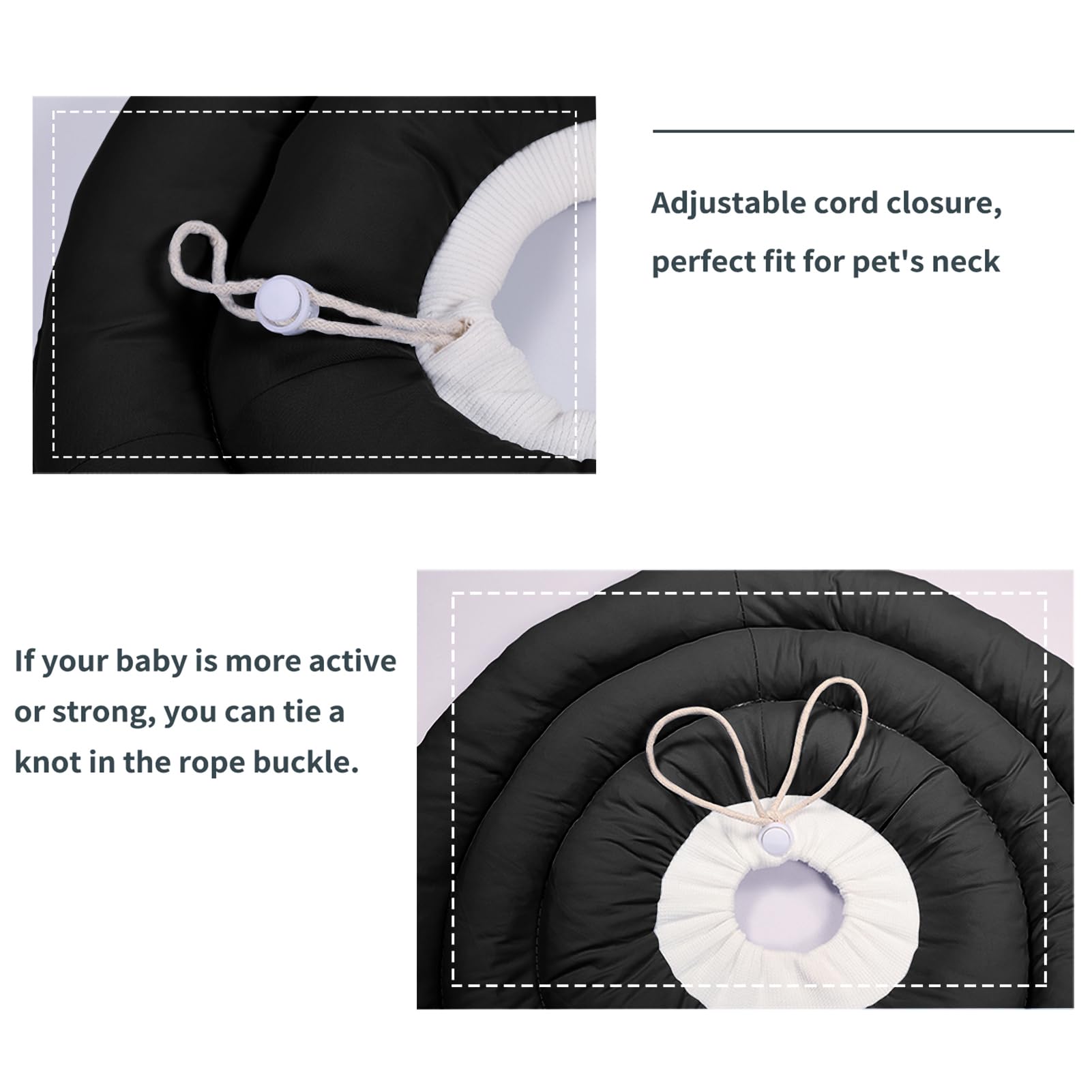 Dog Cones For Small Dogs,Comfortable Adjustable Soft Dog Cone Alternative After Surgery,Elizabethan Donut Collar For Small Dogs