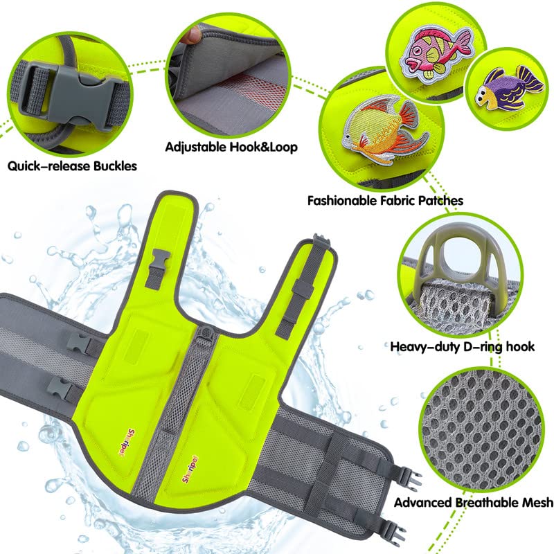 Sheripet Dog Life Jacket - Small Dog Flotation Vest With Reflective Stripes And Rescue Handle