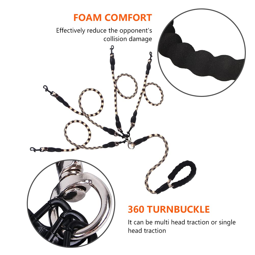 Four Dog Leash,Comfortable Four Dog Leash With Reflective,360 Swivel No Tangle 4 Dog Training Leash,For Large Medium Small Dogs