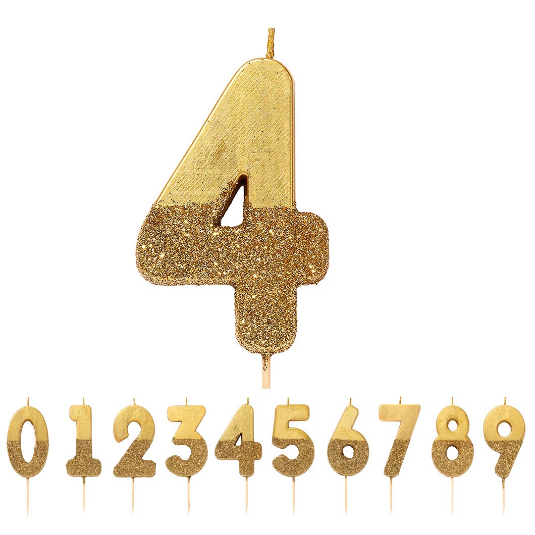 Talking Tables Glitter Number Candle-Premium Quality Cake Topper Decoration Pretty, Sparkly For Kids, Adults, 40Th Birthday Part