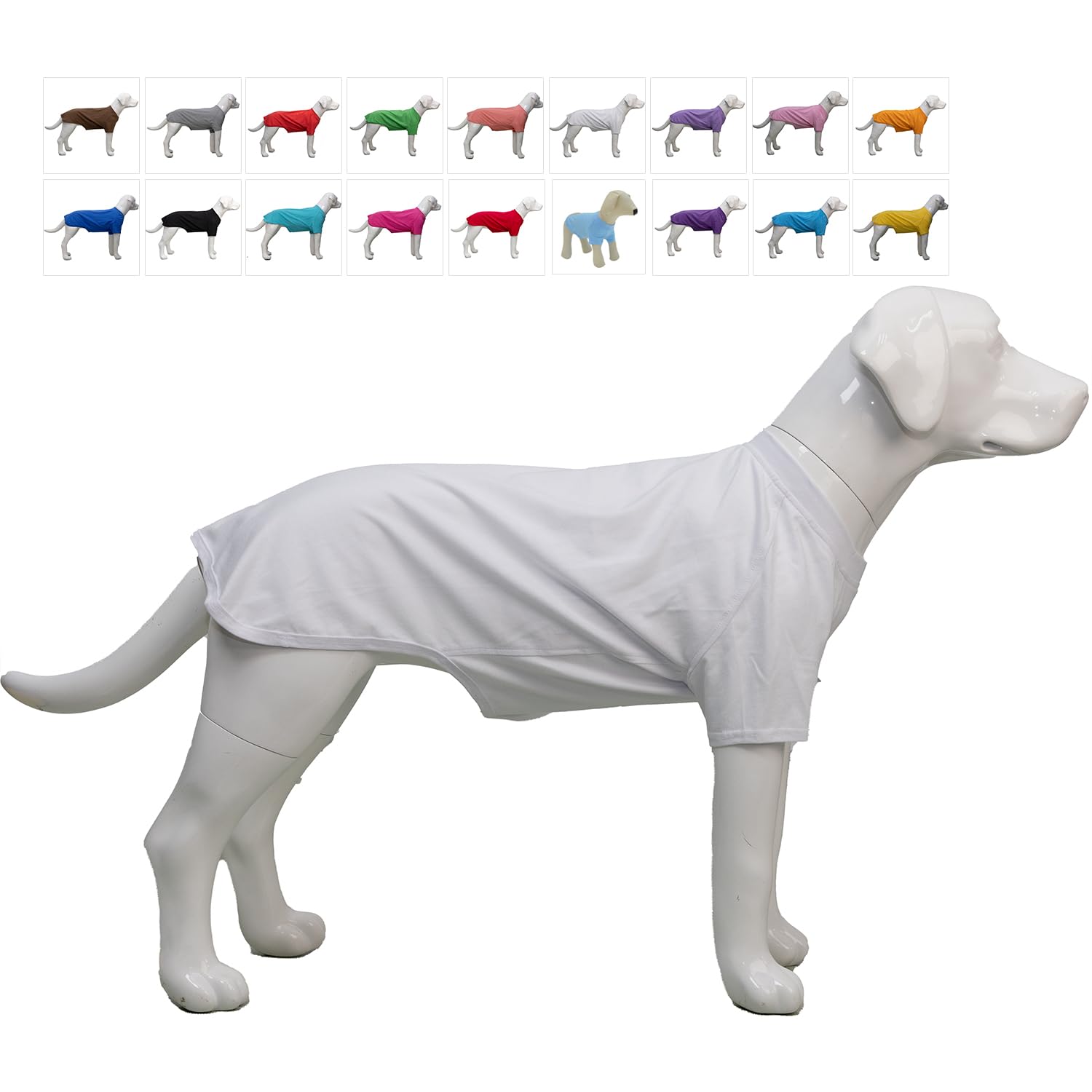 Lovelonglong Pet Clothing Dog Costumes Basic Blank T-Shirt Tee Shirts For Small Dogs White S