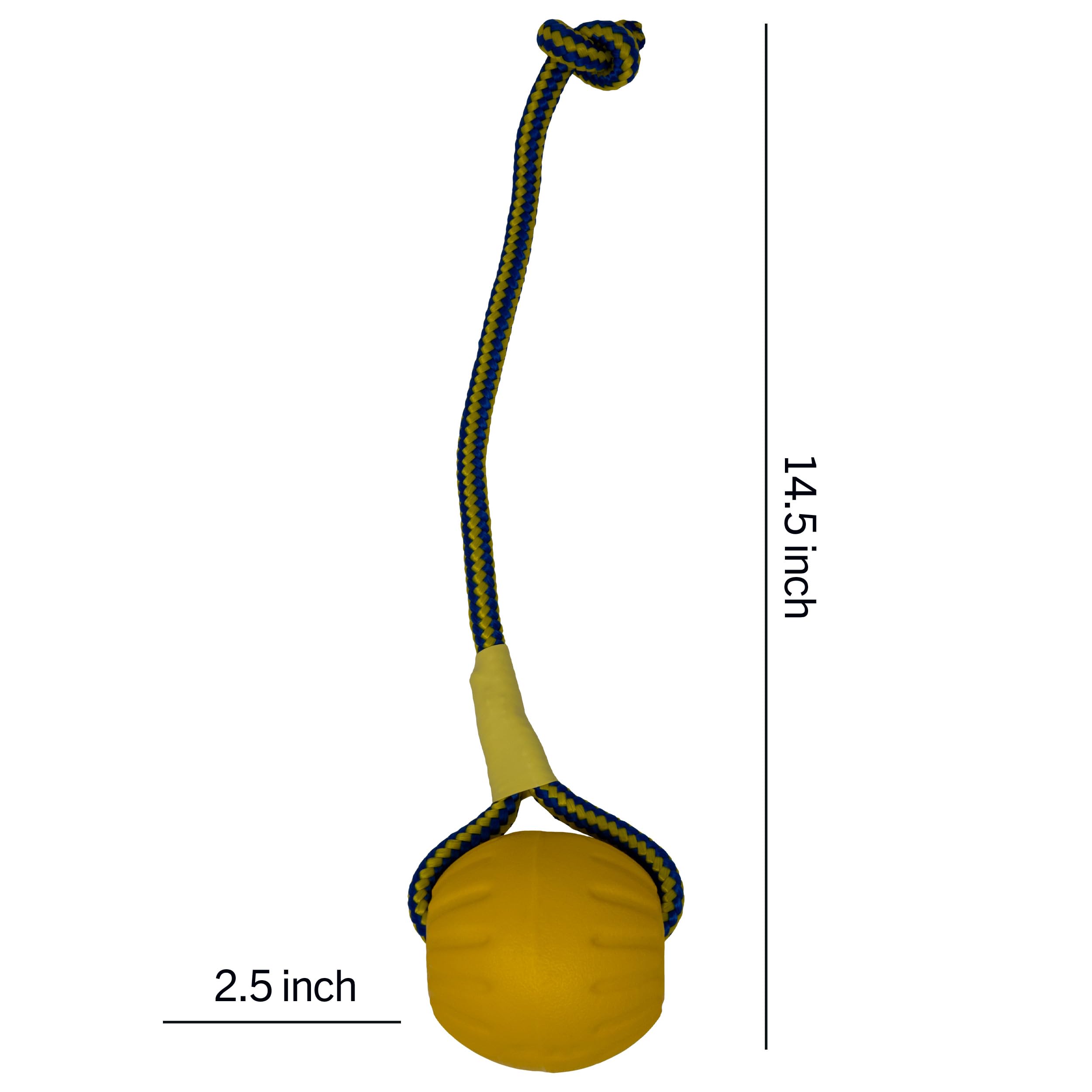 Starmark Swing 'n Fling Medium Foam Dog Toy - Durable Yellow Ball (Model SMFFBRM)