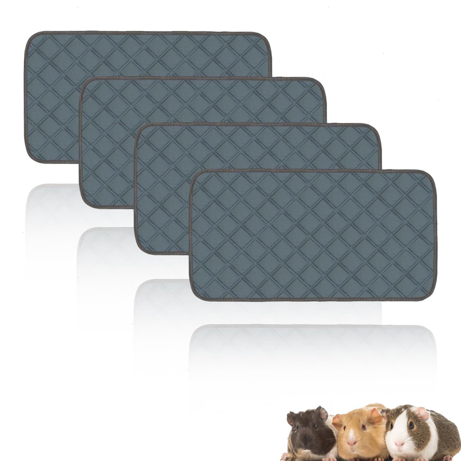 Mooydee 4 Pack Guinea Pig Cage Liners Washable Guinea Pig Bedding Reusable Waterproof Super Absorbent Guinea Pig Pee Pads Anti S
