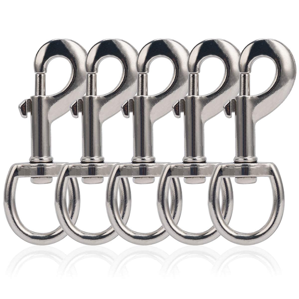Owayoto Swivel Eye Bolt Snap Hook Dog Leash Clips Dog Leash Clasp Flag Pole Snap Clip Flag Hook Leash Hooks Heavy Duty Pet Leash Flag Pole Key Chain 3.425 Inch 5Pcs