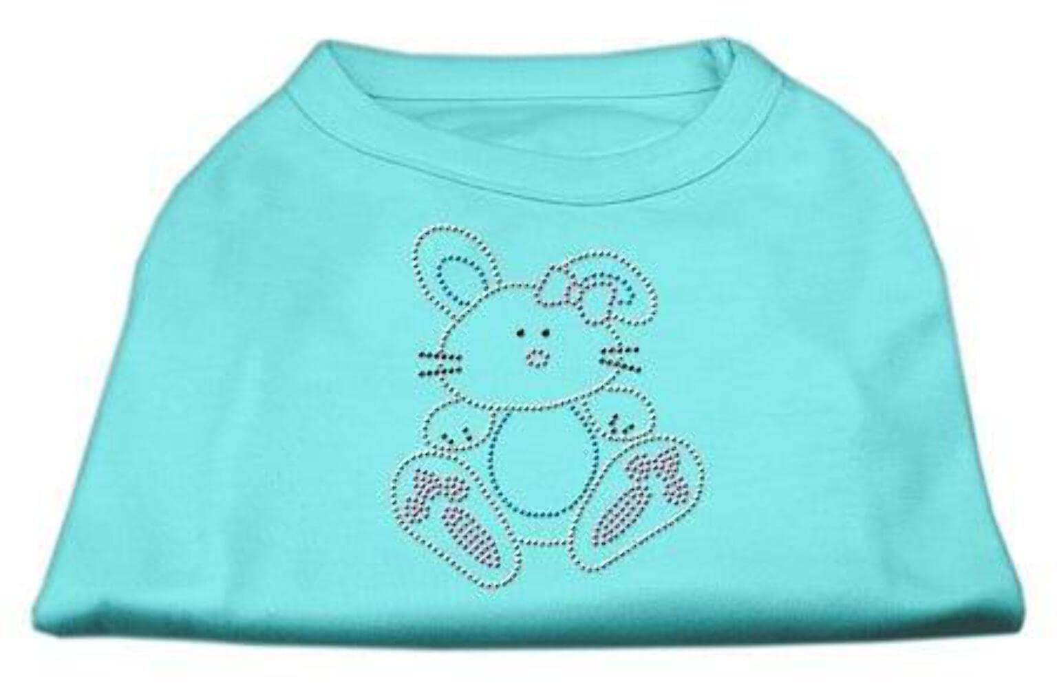 Mirage Pet Products Bunny Rhinestone Dog Shirt, Small, Blue