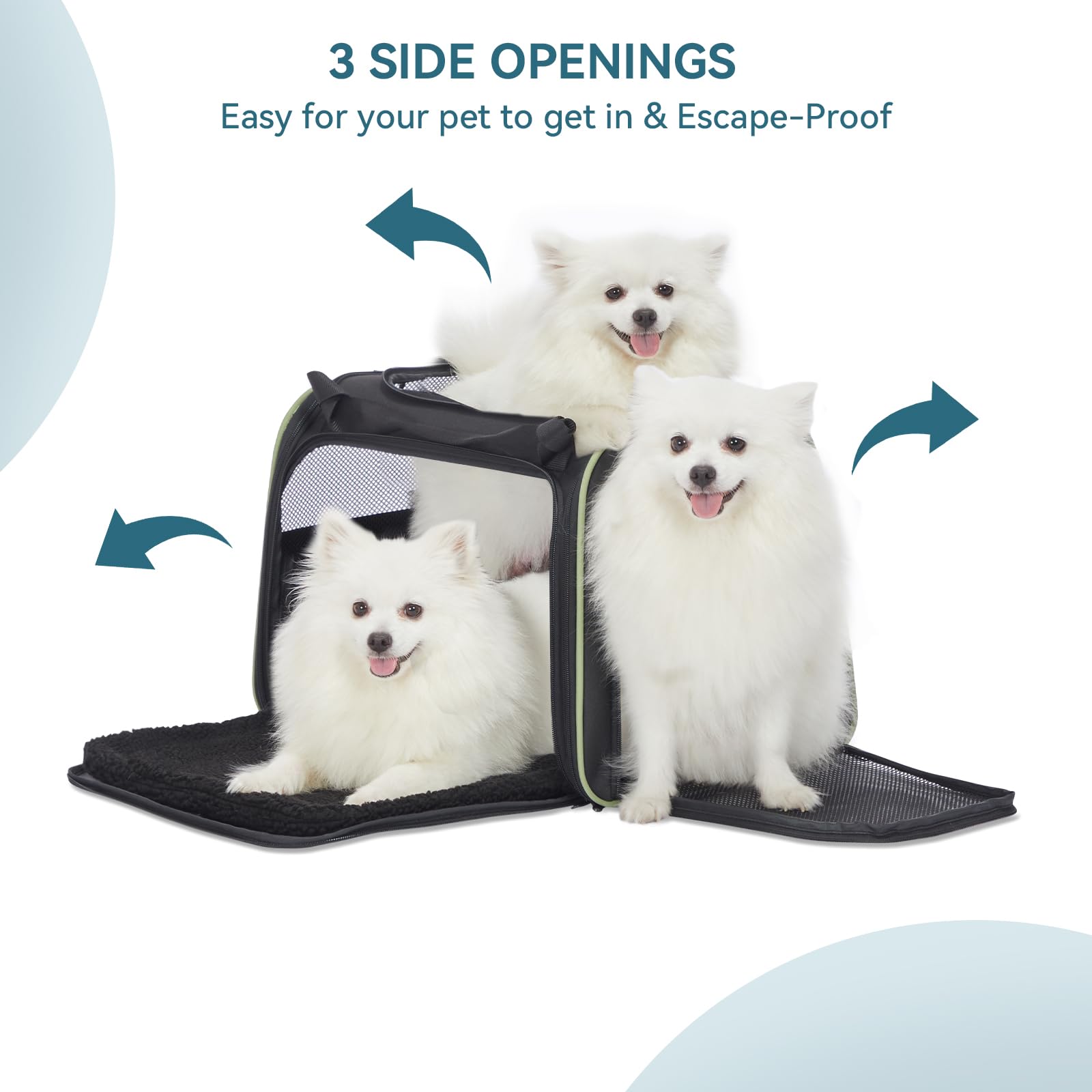 Petsfit Large Cat Carrier, Dog Carrier Up To 25Lbs, Pet Privacy Protection Travel Pet Carrier For Medium And Large Cats, Small D