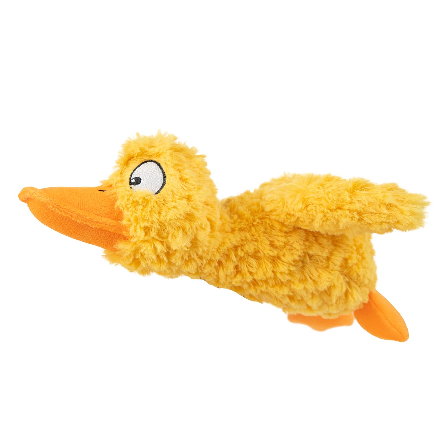 Best Pet Supplies Ducky Doodle Squeaky Crinkle Plush Toy For Small And Medium Breed Puppies Or Dogs - Ducky Doodle (Gold), Large