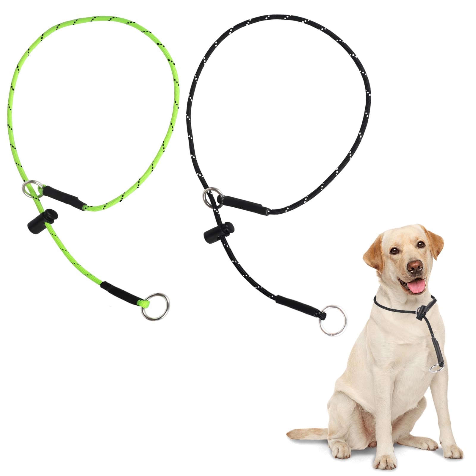 Prong Collar For Dogs No-Pull Dog Collar 26'' 4.2Mm 1000Lb Thin Paracord Reflective Slip Collars With Adjustable Stopper & Sturd