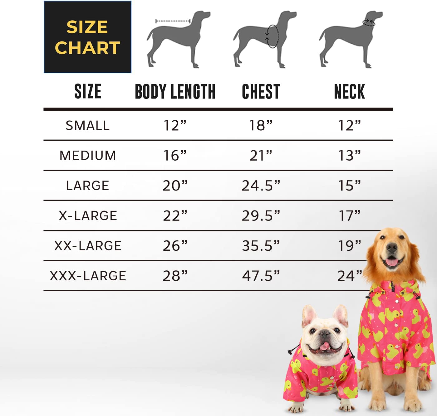 Hde Dog Raincoat Double Layer Zip Rain Jacket With Hood For Small To Large Dogs Ducks Pink - M