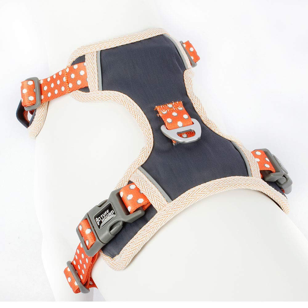 Cute Dog Harness Pet Soft Adjustable Vest Best Reflective Walking Harness Easy Control For Small Medium Large Dogs Orange S