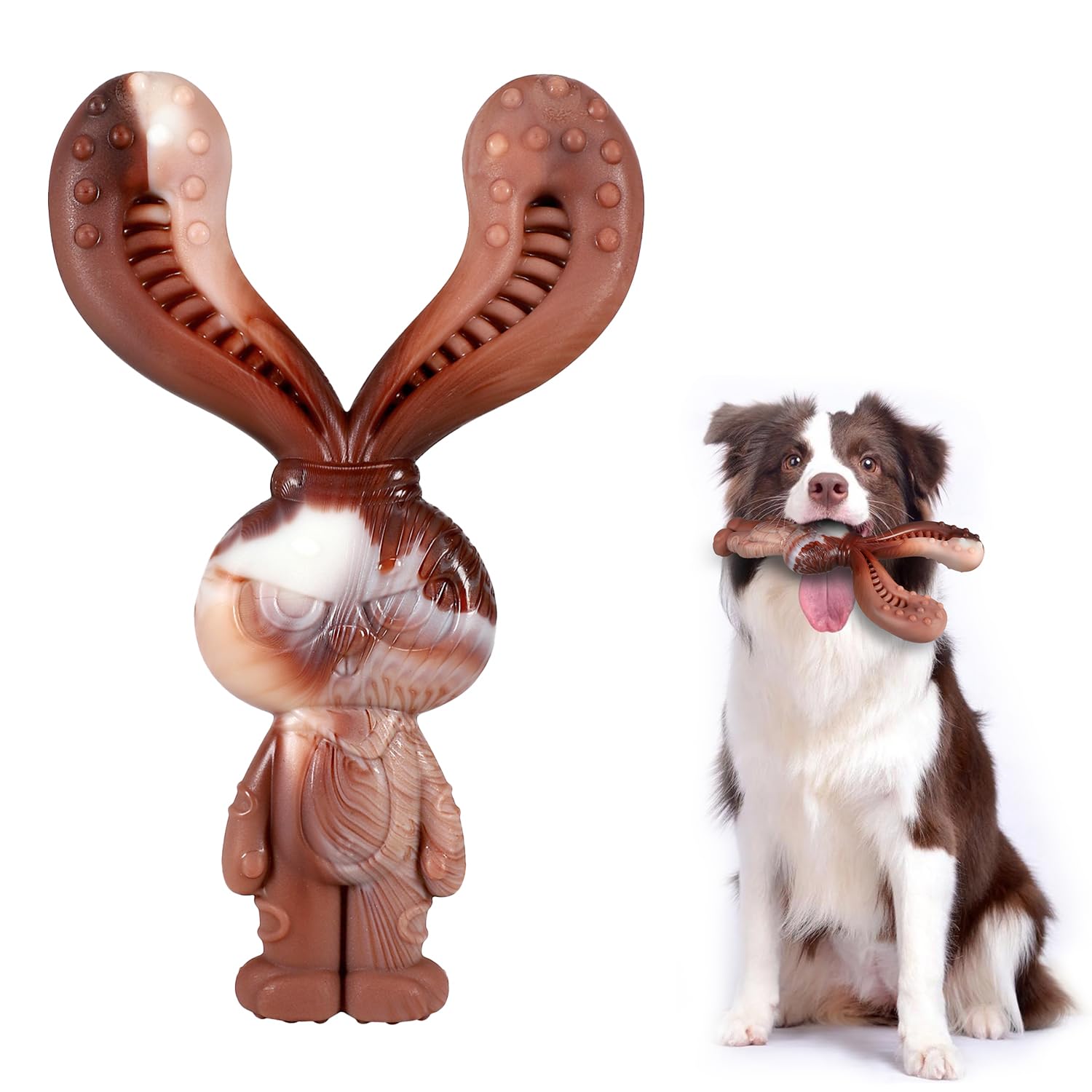 Tailwag Dog Chew Toys For Large Medium Breed, Beef Flavor Chew Toy For Aggressive Dogs Chewers, Indestructible Teething Toys, To