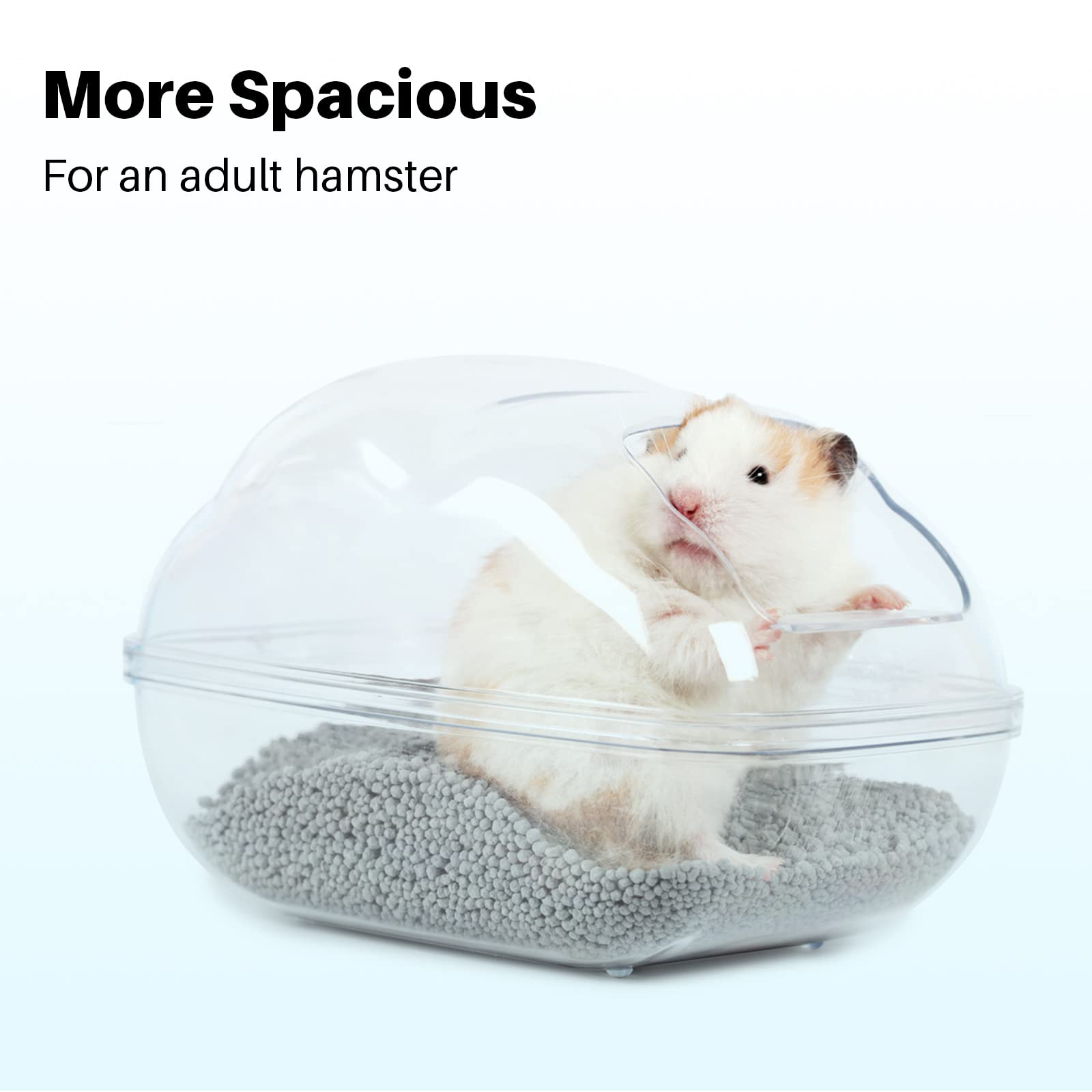 Bucatstate Sand Bath Container For Hamster Large Transparent Hamster Toilet With Scoop Dwarf Sandbox Dust Bathtub Small Animals
