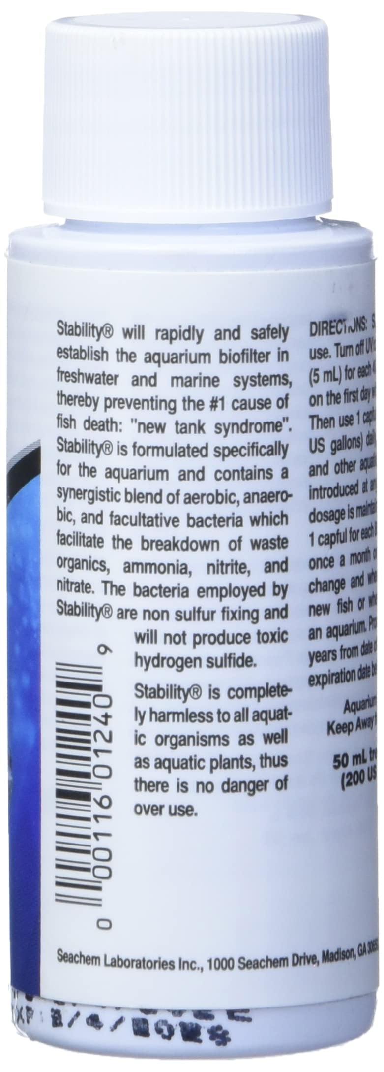 Seachem Stability Fish Tank Stabilizer - For Freshwater and Marine Aquariums 50 ml