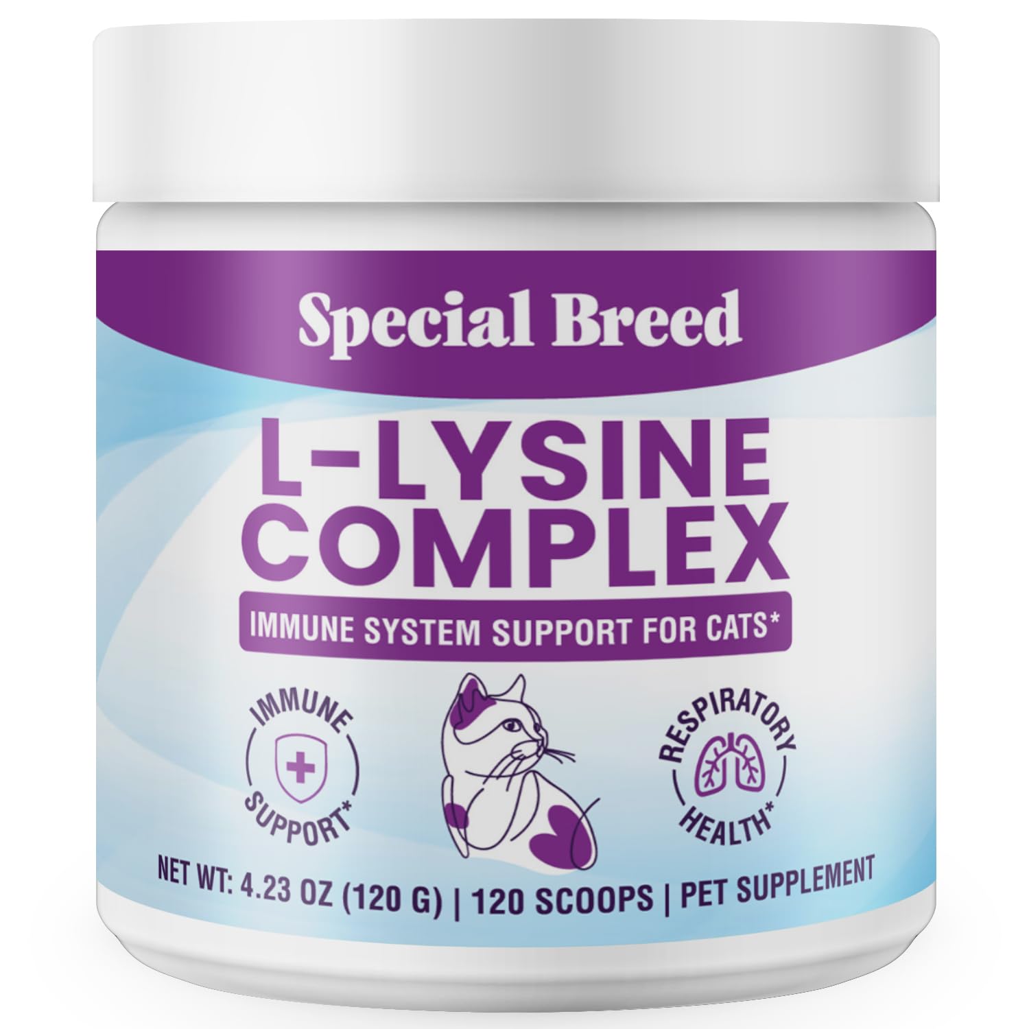 Special Breed L-Lysine for Cats and Kittens - Immune, Respiratory and Eye Support - Cat Sneezing and Runny Nose Relief - Lysine 