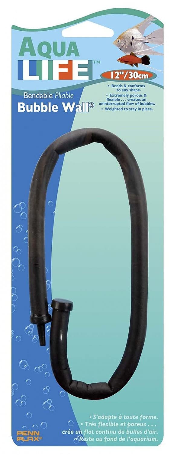 Penn-Plax Aqua Life Bendable Aquarium Bubble Wall – Flexible Air Diffuser And Bubbler For Fish Tanks – 12” Length