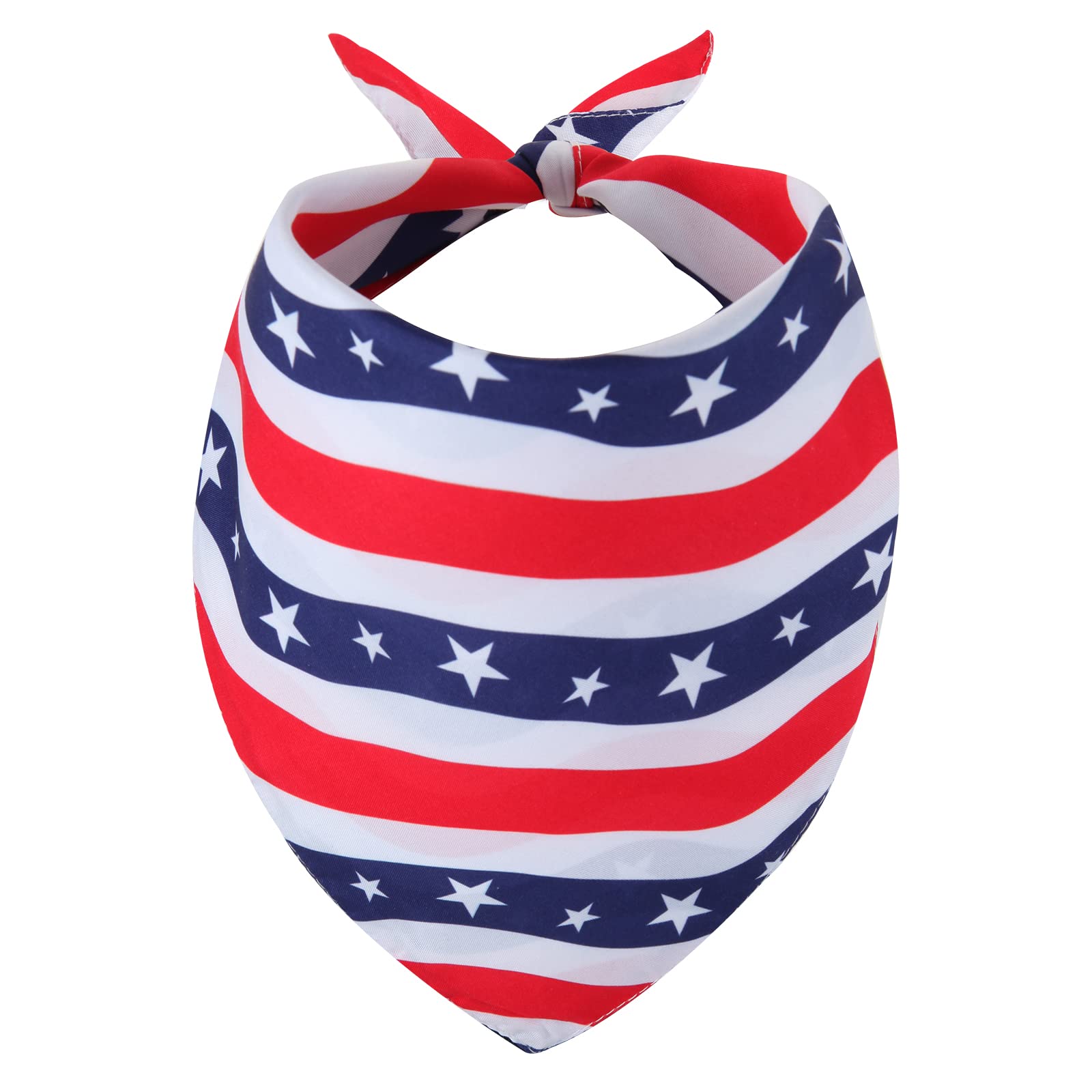 Gofshy Fourth of July Dog Bandana Large- 1PCS, American Flag Dog Bandana for Boy and Girl, Pet Patriotic Scarf, Premium Durable 