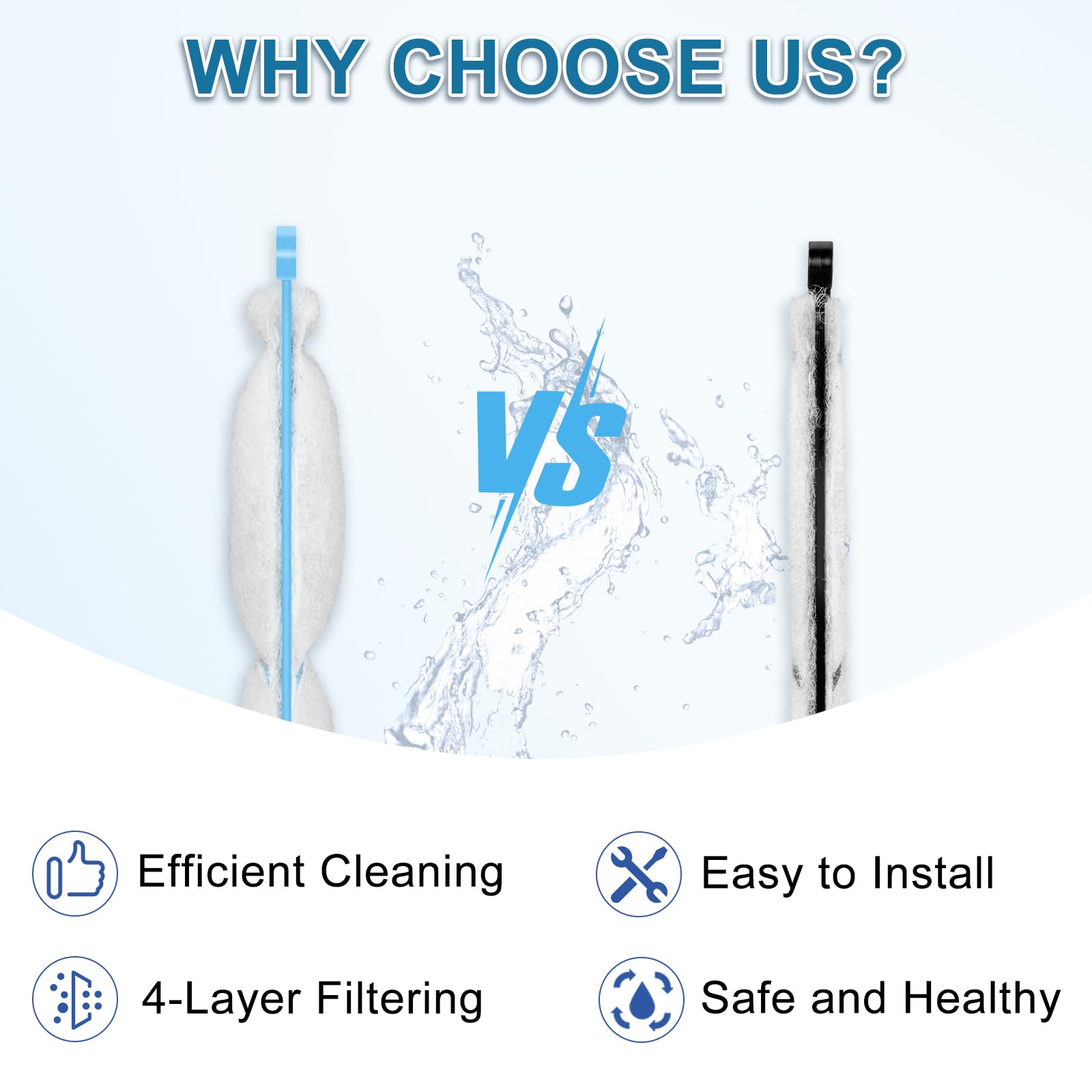 Driamor 24 Pack Pf-L Fish Tank Filter Cartridges For Top Fin Silenstream Pf-L Aquarium Filter Large Carbon Filters Cartridge Rep