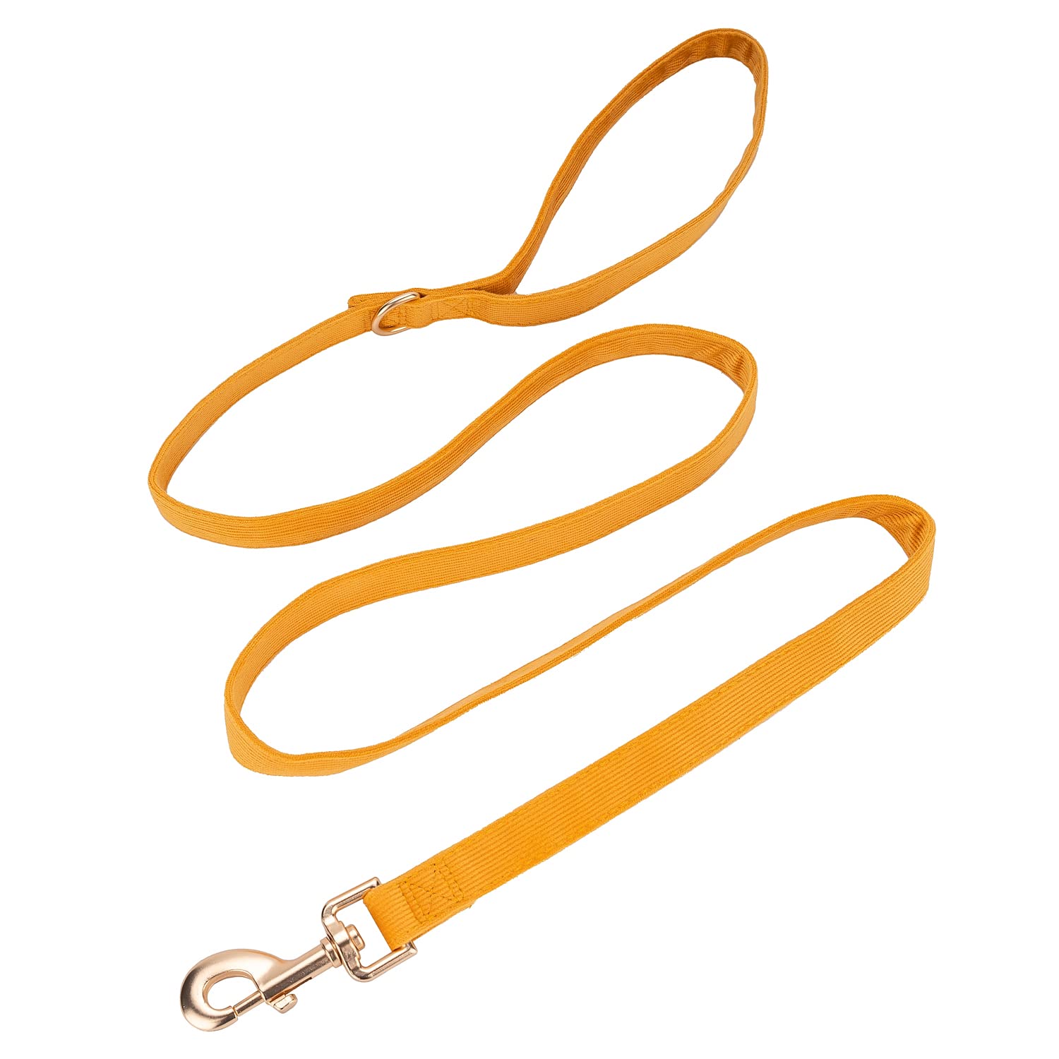 Ewinoom Soft Cotton Dog Leash, 5 Ft Heavy Duty Corduroy Dog Leashes With Gold Metal Hook For Small Medium Large Dogs,Small,Orang