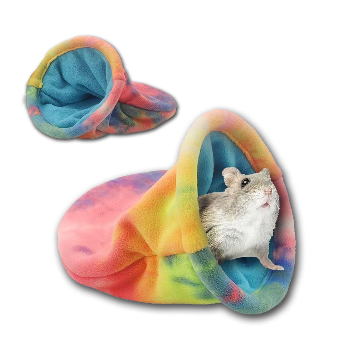 Zbjbinch Guinea Pig Hideout, Soft Fleece Rabbit Snuggle Sack, Small Animal House Ferret Cozy Cave Hamster Sleeping Bag For Small
