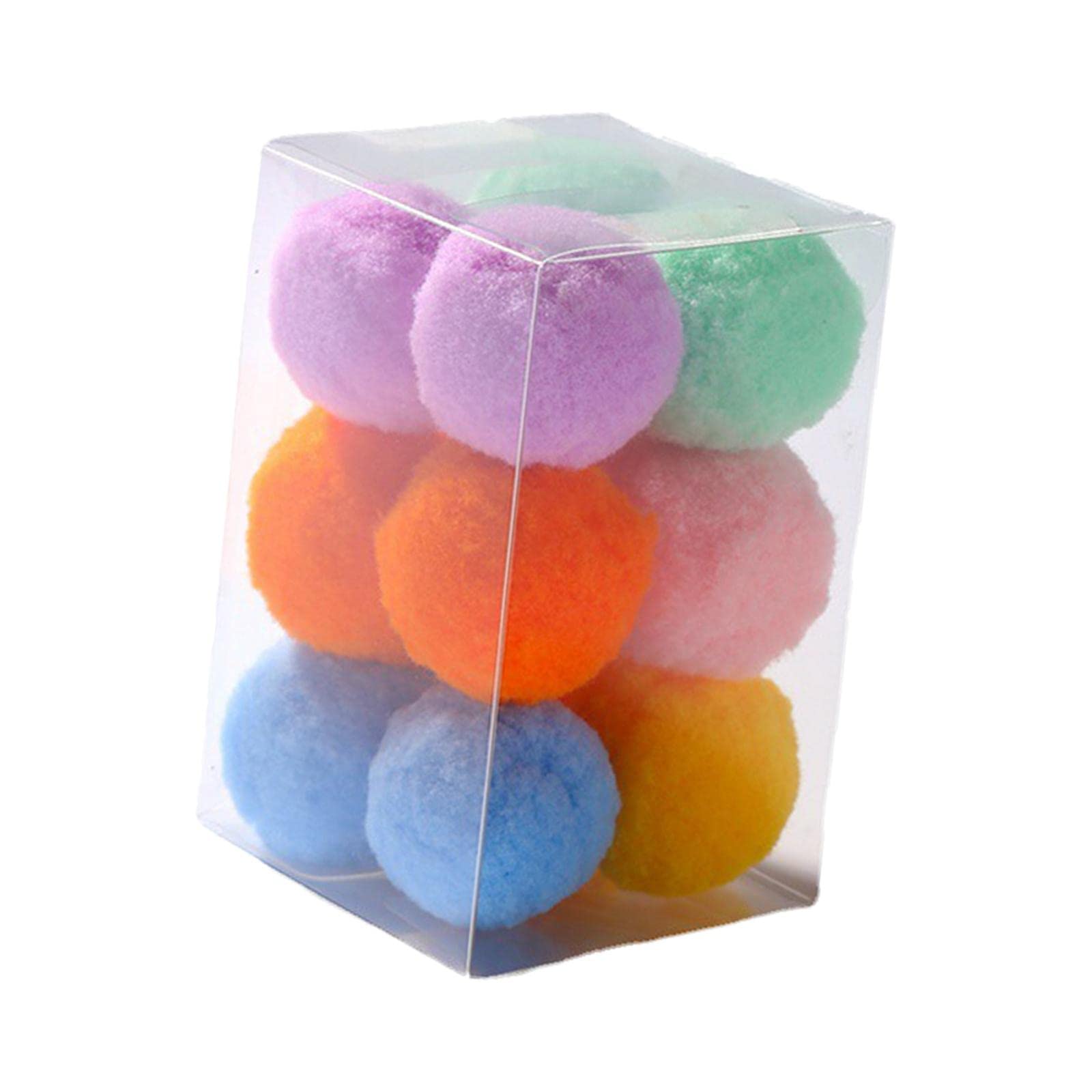 Myaddiction 12 Pieces Stretch Plush Balls Cat Toys Plush Scratching Balls Interactive
