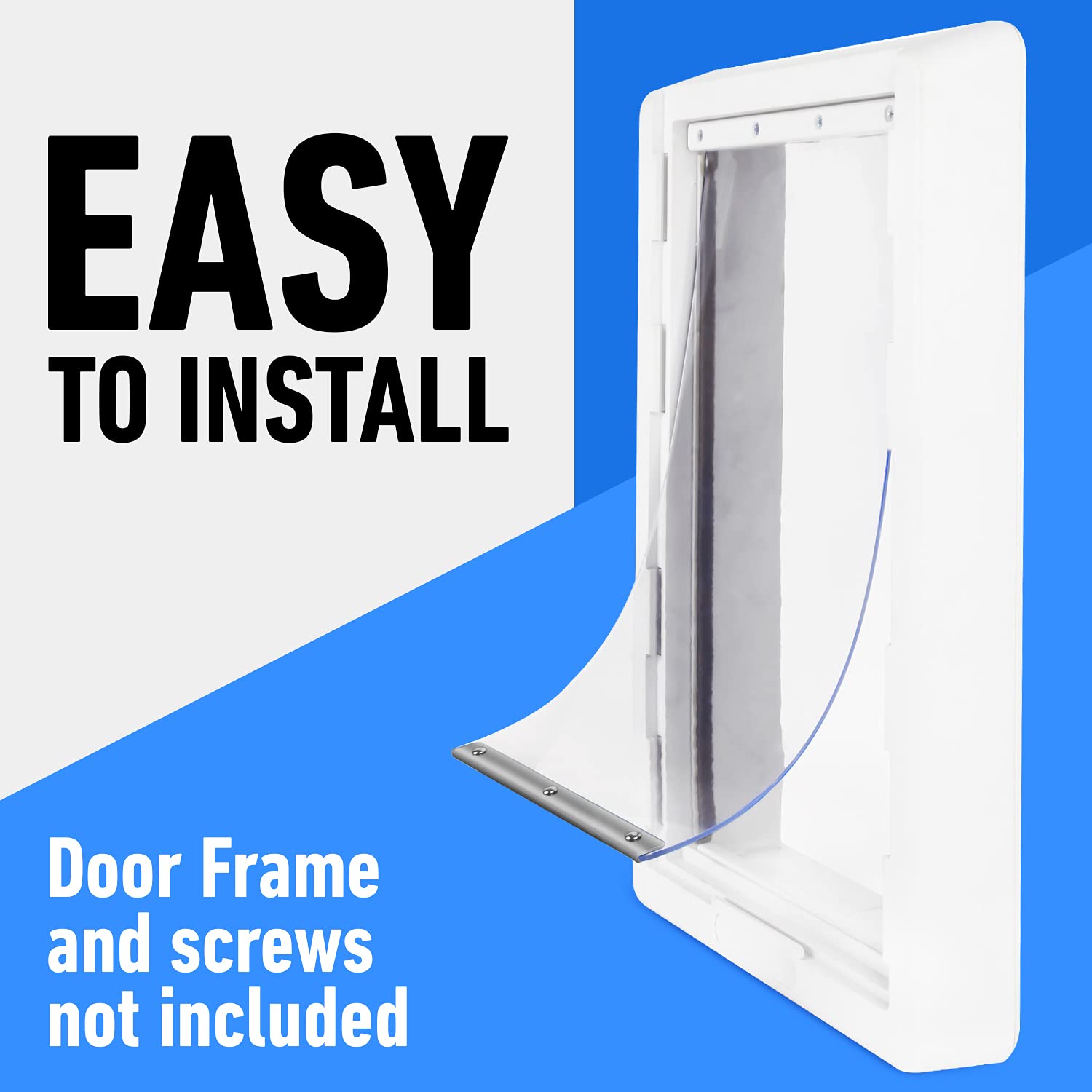 Evergreen Pet Supplies Weatherproof XL Dog Door Flap - 9.75x17 in - Fits Large Pets up to 90 lbs - Metal Material